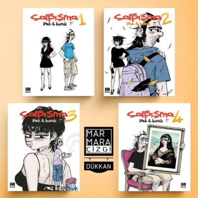 Çarpışma İpek & Burak Cilt 1-2-3-4 Cilt Set (4 Ayrı Kitap) Oky